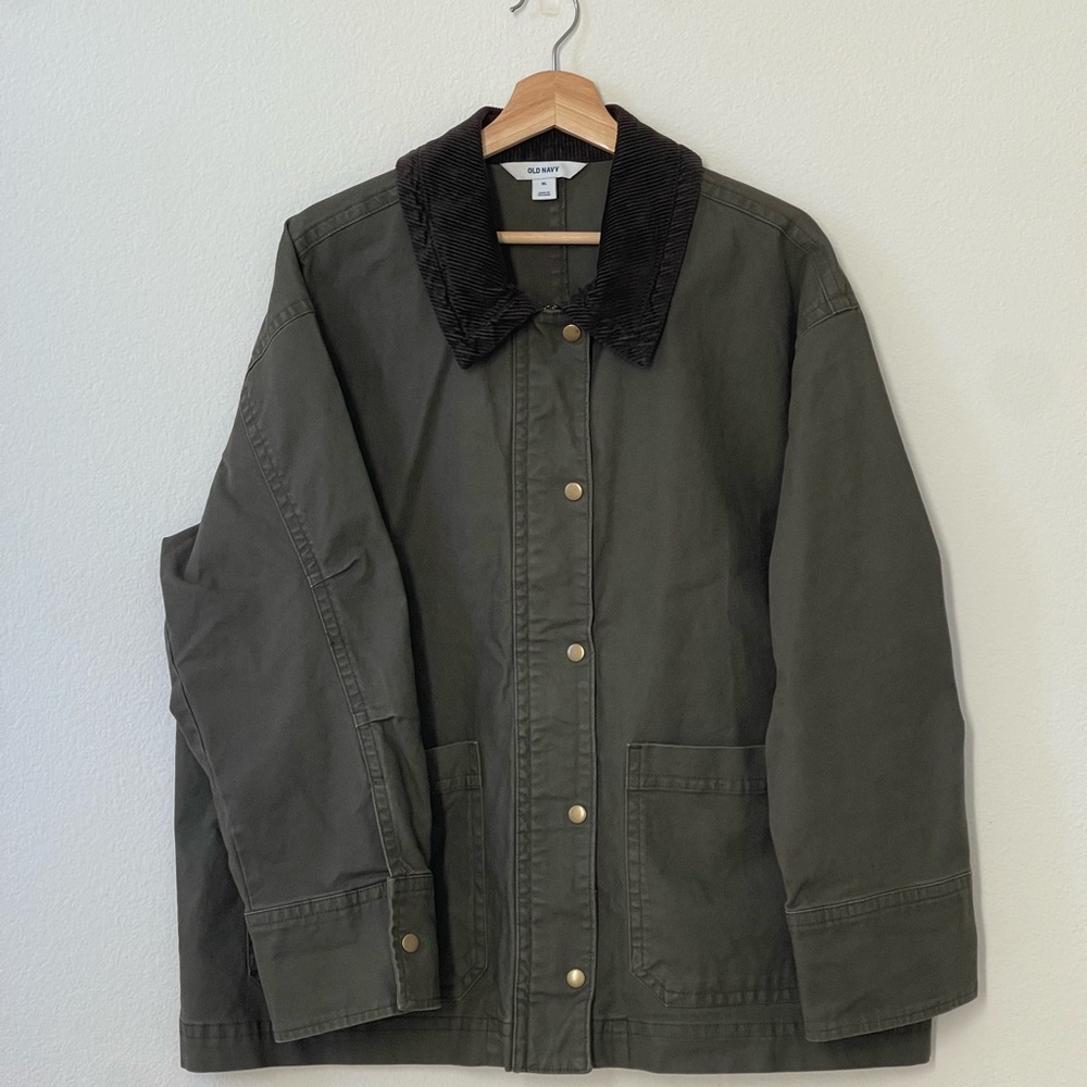 Old Navy Heritage Green Canvas Barn Jacket - Picture 3 of 7